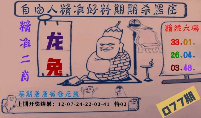 077期自由人二肖六码[图]