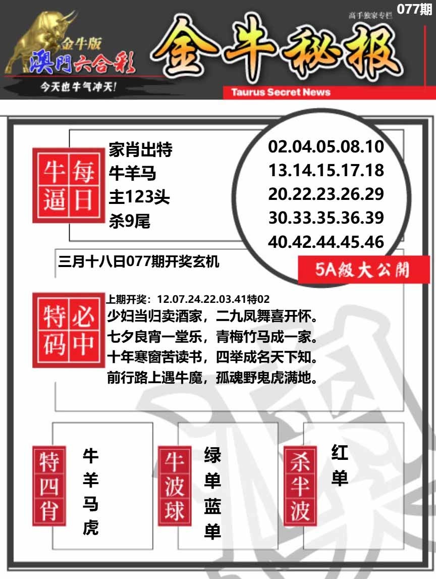 077期金牛秘报A[图]